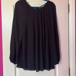 Long sleeve black blouse